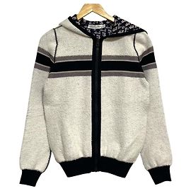 Autre Marque Hoodie de malha com fecho Christian Dior Oblique