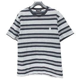 Autre Marque T-shirt de algodão às riscas Black Label Crestbridge