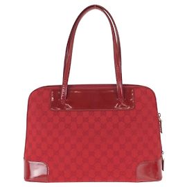 Gucci GG Canvas Lackleder 2-Wege Tote Bag