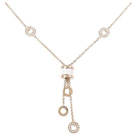 Bulgari Bvlgari B.zero1 750 Pink Gold Ceramic Diamond Halskette