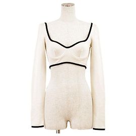 Top corto de punto de seda Chanel 21S P70684