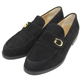 Gucci Suede Leather Loafers Black