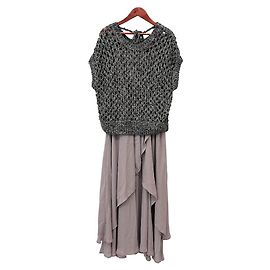 Autre Marque PROPORTION BODY DRESSING 2-Wege-Kleid-Set aus Bandgarnstrick