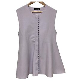 Autre Marque green label relaxing Gilet in maglia Peplum con perle finte Petit