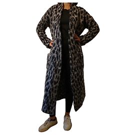 Zadig & Voltaire leopard print long cardigan