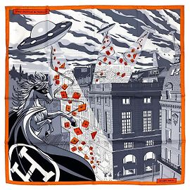 Hermès Lenço Space Shopping au Faubourg 90cm
