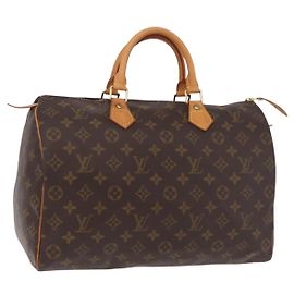 LOUIS VUITTON Monogram Speedy 35 Hand Bag M41524 LV Auth 204115V
