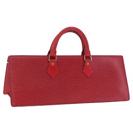 LOUIS VUITTON Epi Sac Triangle Hand Bag Red M52097 LV Auth 206342