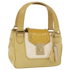 LOUIS VUITTON Cruise line Sac Bicolor Hand Bag Enamel Yellow M92547 Auth bs37225