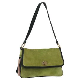 Borsa a tracolla Miu Miu Suede Green Auth 206238A