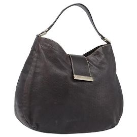 Bolso de hombro GUCCI GG Canvas Guccissima Cuero Marrón Dorado 211933 Auth 204140V
