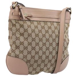 Borsa a tracolla GUCCI GG Canvas Mayfair Beige Gold 257065 Auth 206073V