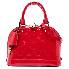 Bolso Satchel Alma BB Louis Vuitton Monogram Vernis Rojo
