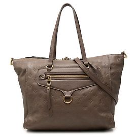 Borsa Satchel Louis Vuitton Monogram Empreinte Lumineuse PM Marrone