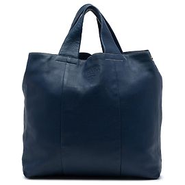 Saco Shopper Tote Prada Vitello Daino Azul