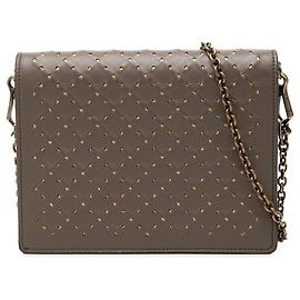 Borsa a tracolla Bottega Veneta Catena in nappa borchiata marrone
