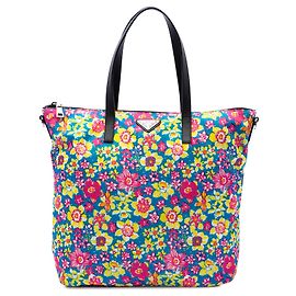 Bolsa Prada Tessuto Stampato Azul