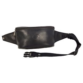 Longchamp Le Foulonne Sac Banane en Cuir Grainé Noir