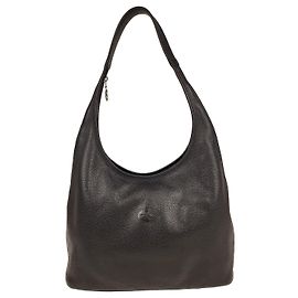 Bolso Longchamp Le Foulonne de cuero granulado negro