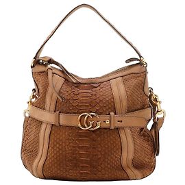 Gucci Jackie Python Leather Hobo Bag