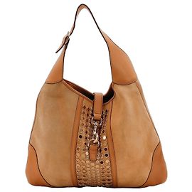 Gucci Hobo-Bag aus Wildleder und Leder mit Nieten