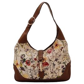 Gucci Bolso Hobo de lona con estampado floral