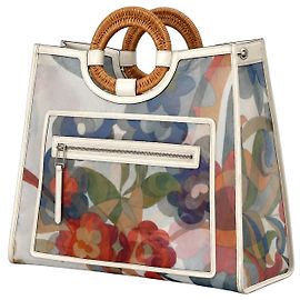 Bolso Fendi Runaway Large de malla floral y ratán