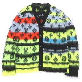 Cardigan in mohair in maglia shaggy Monogram Louis Vuitton