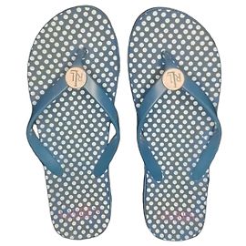 Infradito Ralph Lauren a pois blu e bianco