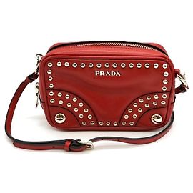 Prada Red Leather Shoulder Bag