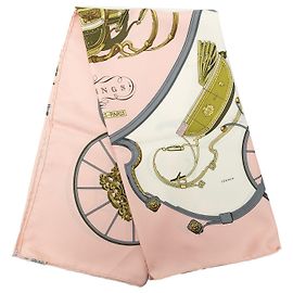 Hermès Pink Springs Silk Scarf 90