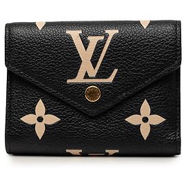 Louis Vuitton Black Bicolor Monogram Empreinte Giant Victorine Wallet