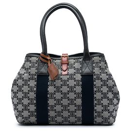 Céline Celine Gray Macadam Canvas Tote