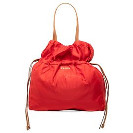 Bolso Tote Prada Red Tessuto Logo con cordón