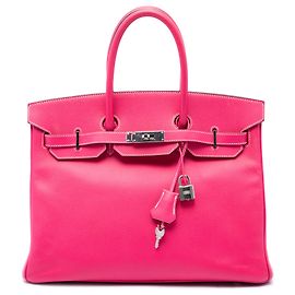 Hermès Pink Epsom Candy Verso Birkin Retourne 35