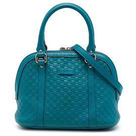 Sac Dome Mini Microguccissima Bleu Gucci