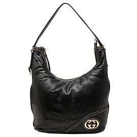 Borsa a tracolla Gucci New Britt in vitello nero