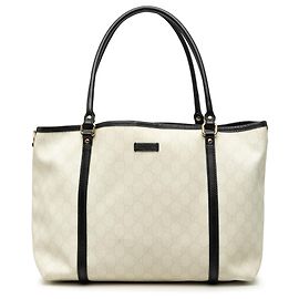 Gucci White Medium GG Supreme Joy Tote