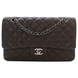 Chanel Brown Medium Classic Lambskin Double Flap