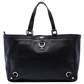 Tote Gucci Abbey D Ring in pelle di vitello nera
