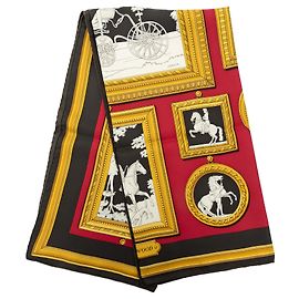 Hermès Red Wedgwood Silk Scarf 90