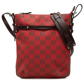 LOEWE Red Anagram Coated Canvas Crossbody-Tasche