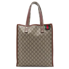 Bolso Tote Gucci Beige GG Supreme Web