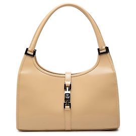 Gucci Jackie Bardot Handtasche aus beigem Kalbsleder