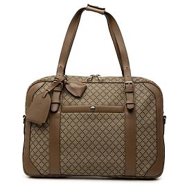 Borsa business Gucci in canvas rivestito Diamante beige