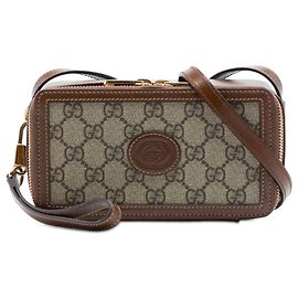 Bolso bandolera Gucci Beige GG Supreme Interlocking G