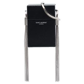 Autre Marque Saint Laurent Black Mini Lambskin Smoking Box Crossbody