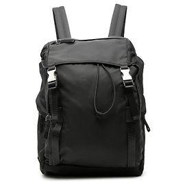 Sac à dos Prada avec plaque logo triangle
