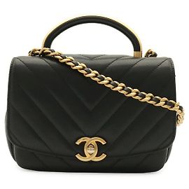 Bolso de hombro 2-way Chanel V-Stitch con asa superior