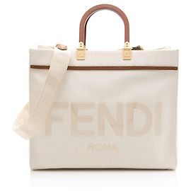 Fendi Canvas Sunshine Medium Shopper Tote